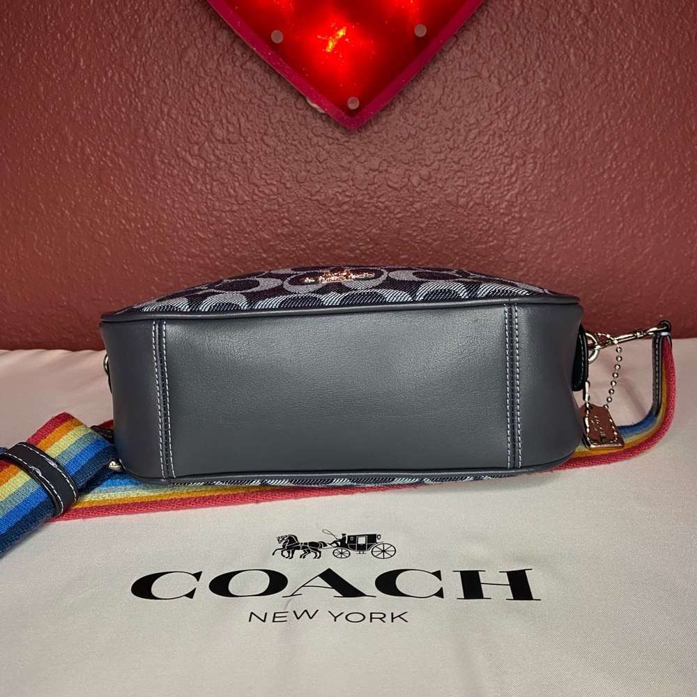 Coach Isla Denim With Rainbow Strap - Picture 5 of 6